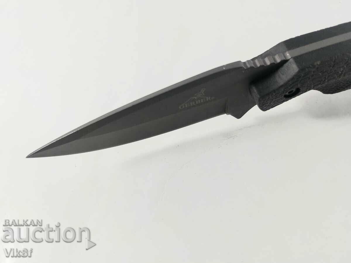 Κυνηγετικό μαχαίρι full tang Gerber 90x220mm με λαστιχένια λαβή με τιμή € 19.50 | 38.14 BGN