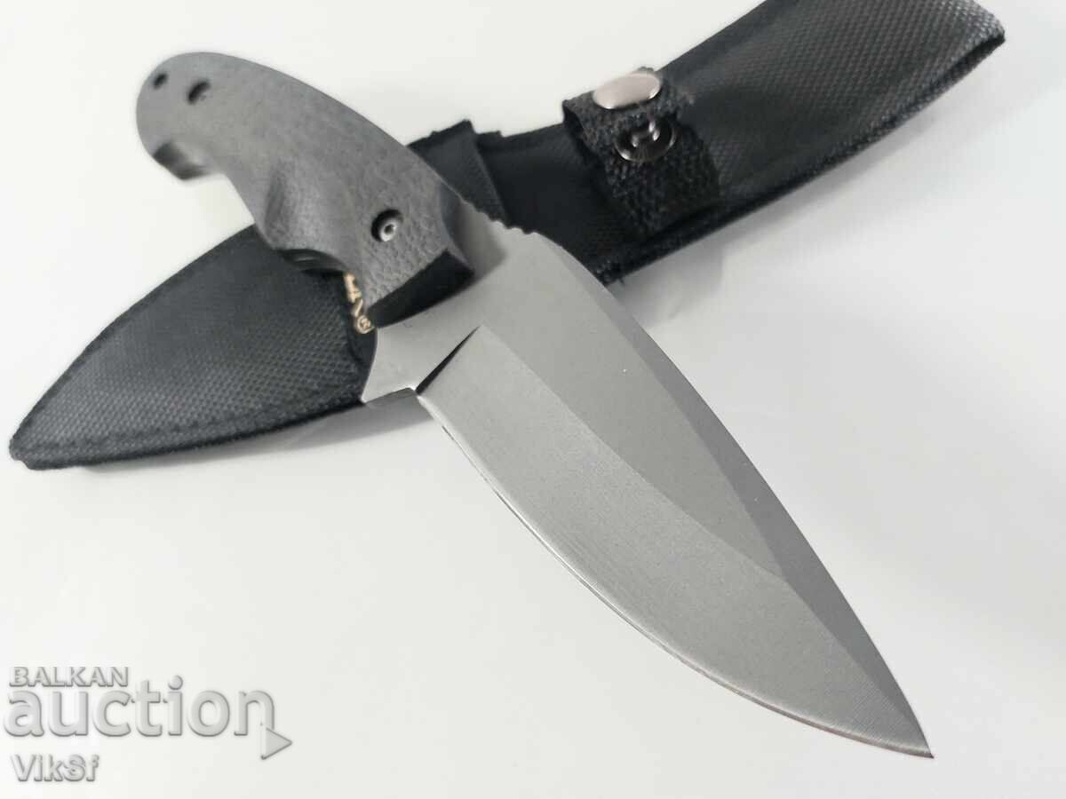 Δημοπρασία Κυνηγετικό μαχαίρι full tang Gerber 90x220mm με λαστιχένια λαβή