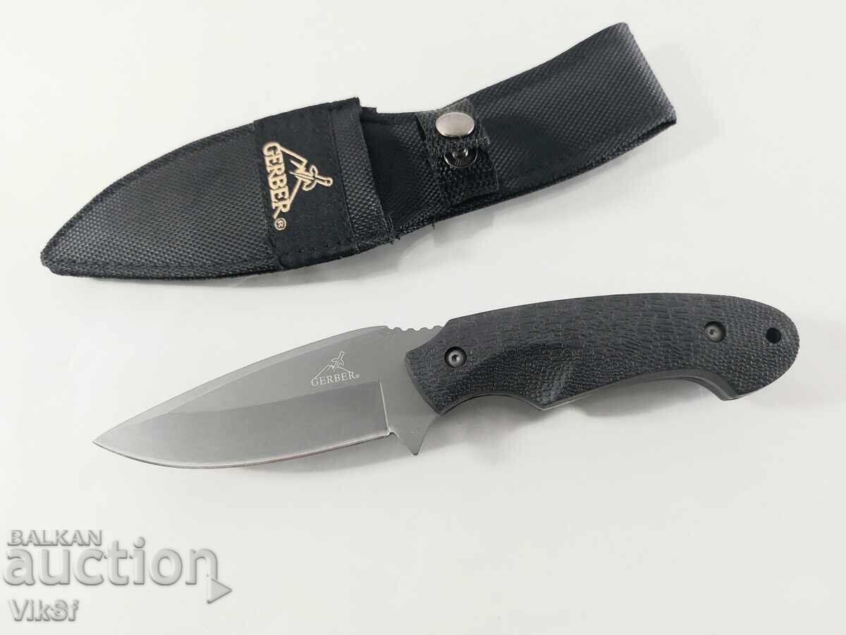 Κυνηγετικό μαχαίρι full tang Gerber 90x220mm με λαστιχένια λαβή