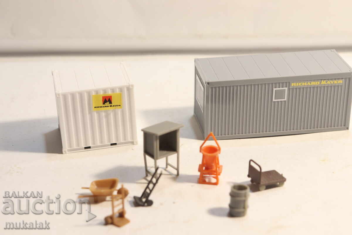 HERPA H0 1/87 VAN CONTAINER ACCESSORIES CAR MODEL LOT