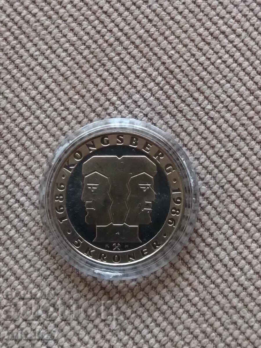 5 coroane 1986, Norvegia