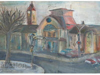 Картина маслени бои градски пейзаж