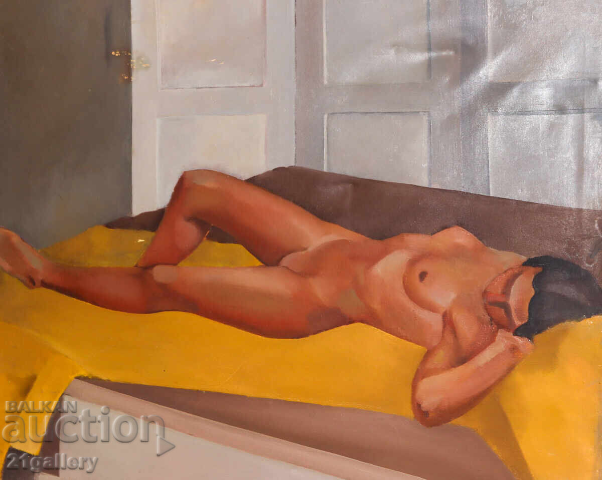 Licitație Pictură în ulei portret, nud