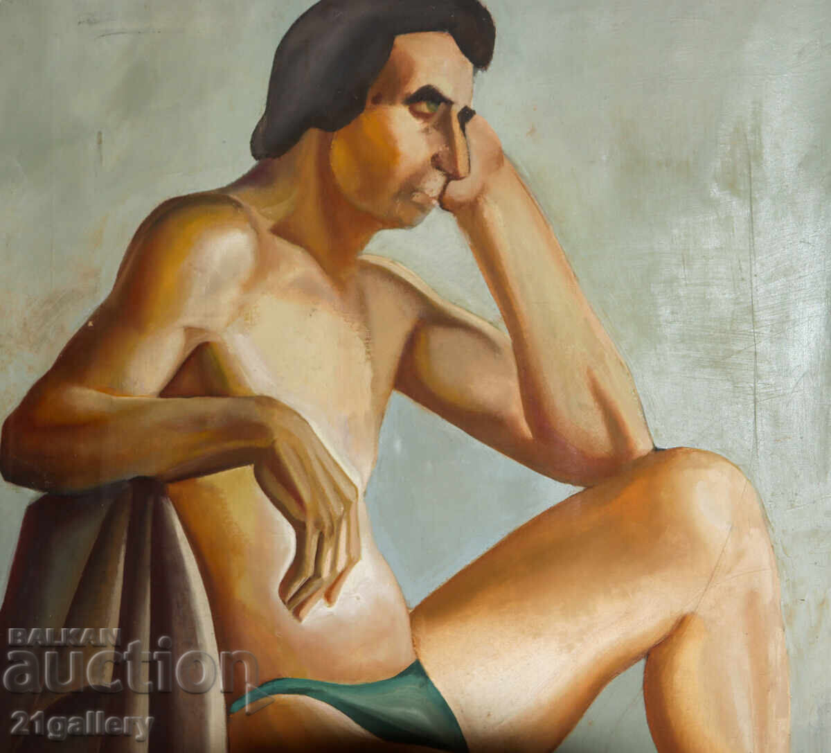 Pictură în ulei portret, nud - 5