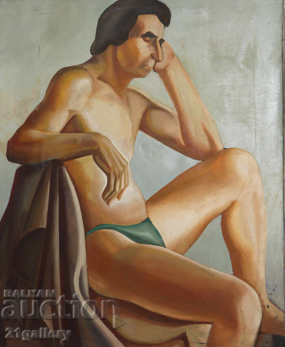 Pictură în ulei portret, nud