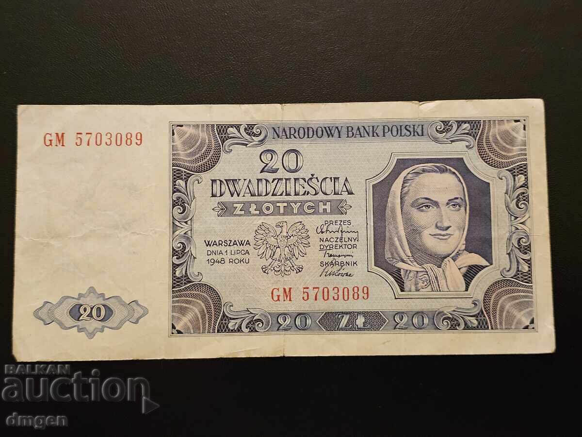 20 ζλότι 1948 Πολωνία