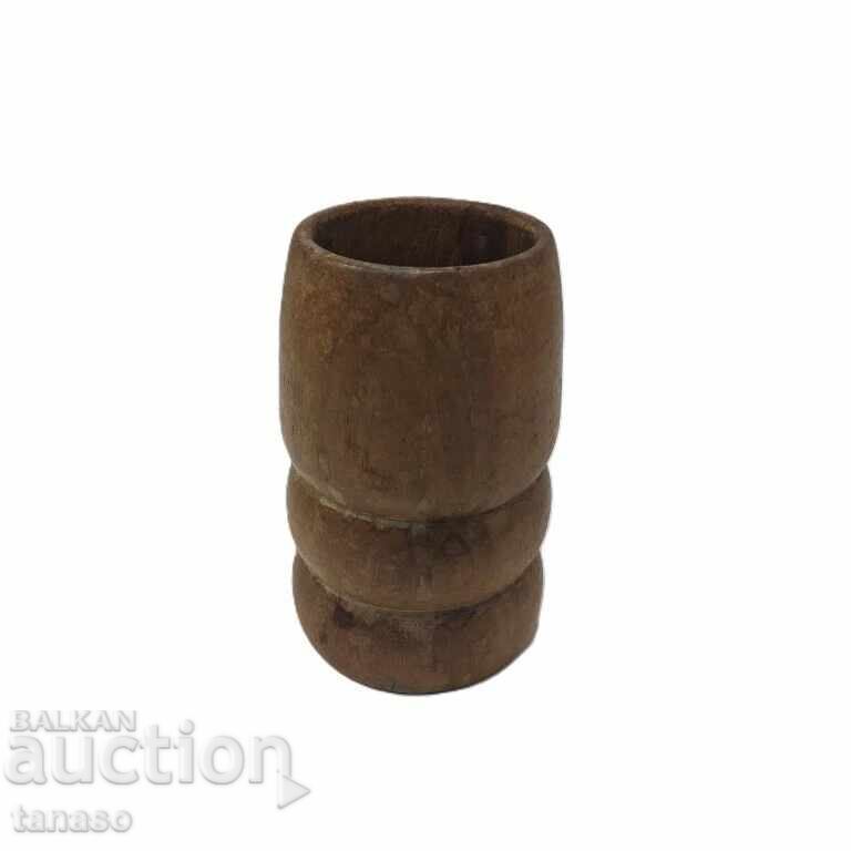 Old wooden cup, pencil holder (1.4)