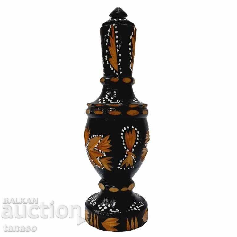 Veche sticlă din lemn sculptat și pictat (13.3) - 6
