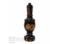 Old carved painted wooden bottle (13.3)