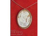 Beautiful Antique 19th Century French Cameo in Silver Setting