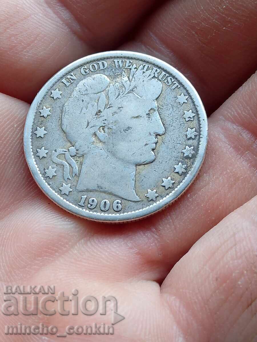 SUA 1/2 dolar half dollar 1906 original RR!