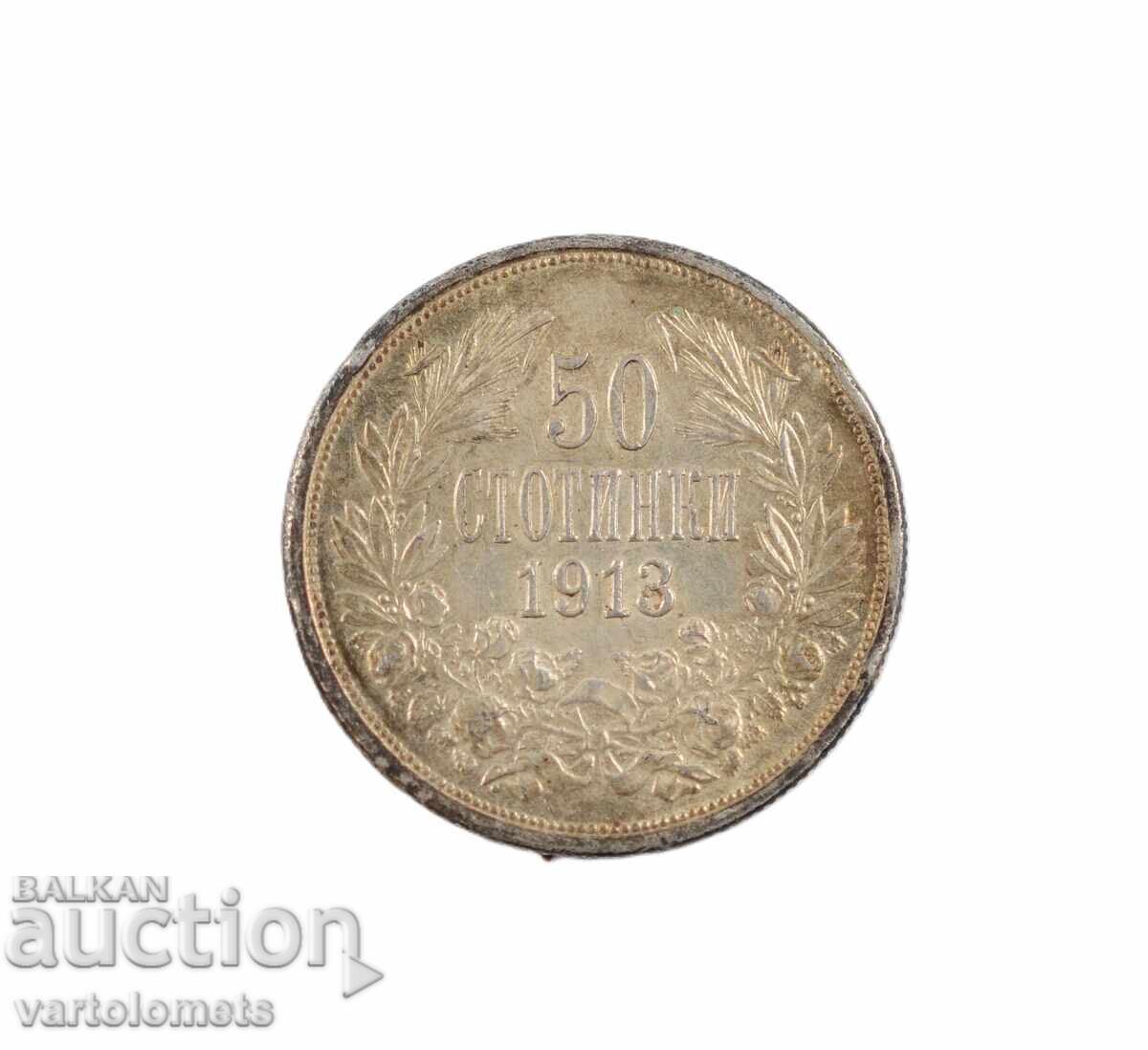 50 de cenți 1913 - Bulgaria › Regele Ferdinand I bulgar