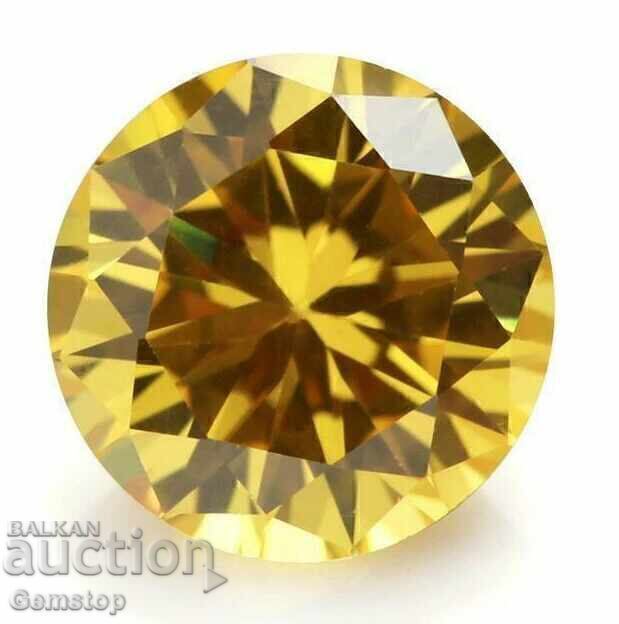BZTS! 4.40 ct. safir difuzie rotund de la 1st!