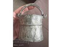 Old small copper cauldron, bucket