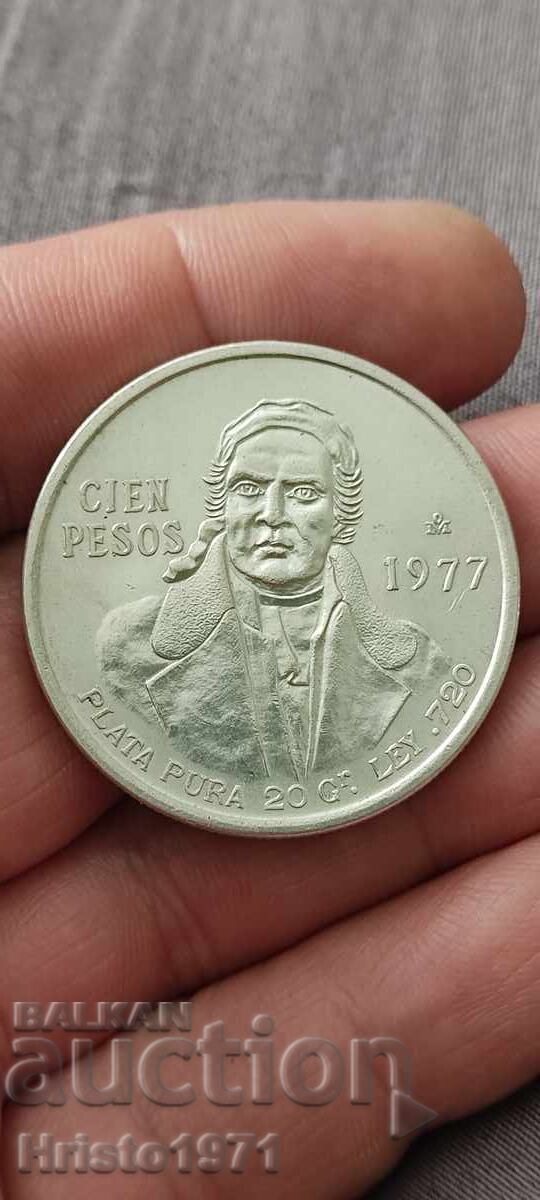 100 песос 1977