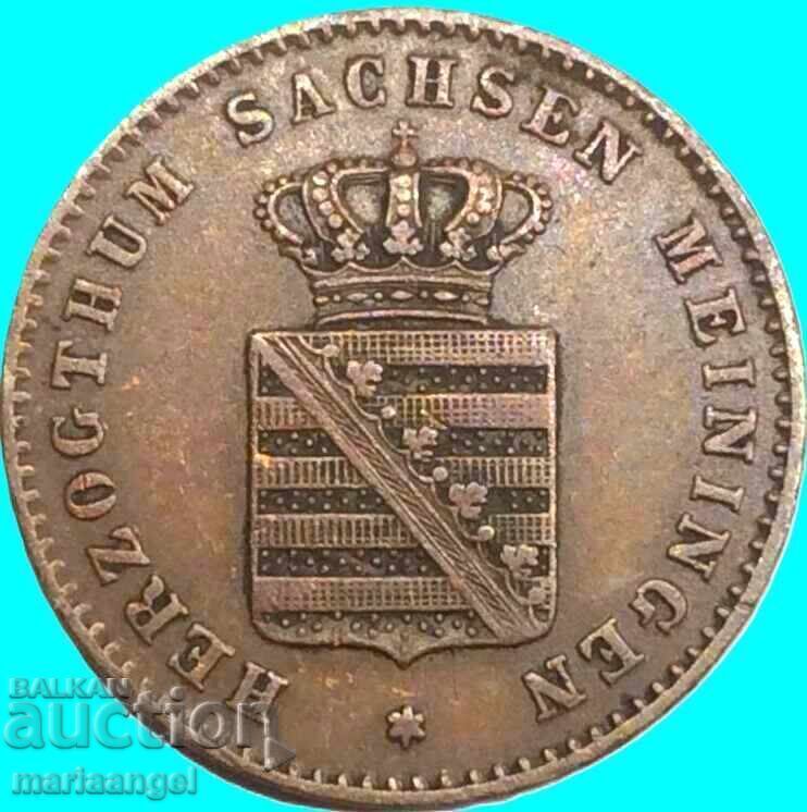 Saxe-Meiningen 2 pfennig 1865 Γερμανία - αρκετά σπάνιο
