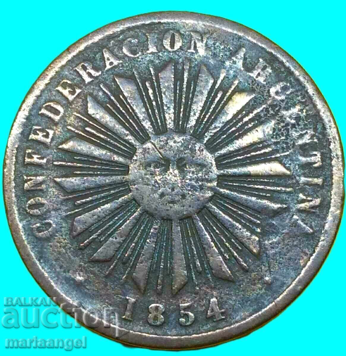 Licitație Argentina 4 quattro centavos 1854