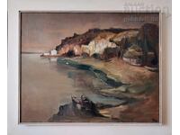 Painting "Near the h. Prista", 1984, artist V. Angelov (1943-2022)