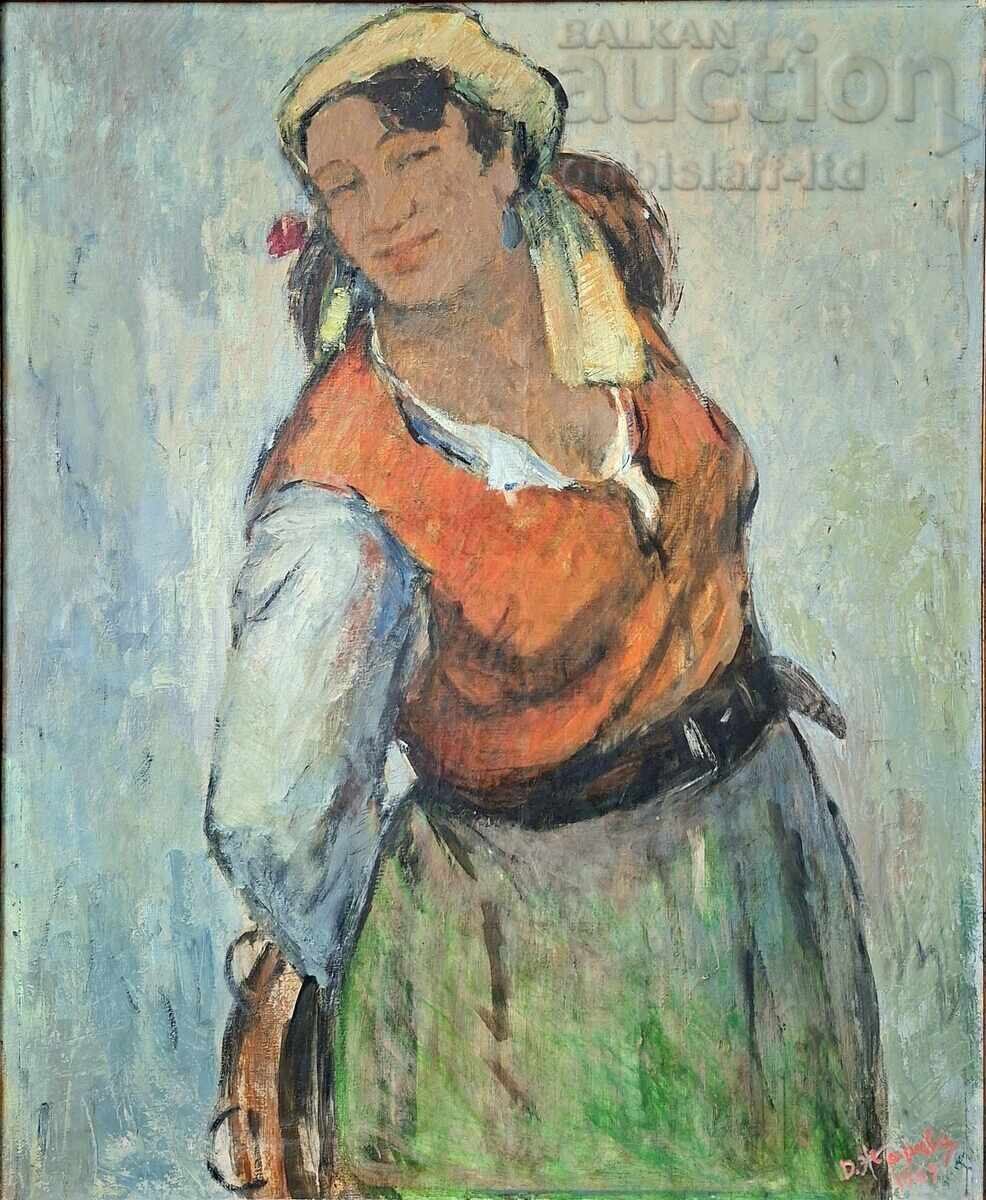 Painting "Gypsy Woman with Milk Bottle", Art. D. Todorov-Zharava (1901-1988) with price € 1600.00 | 3129.34 BGN