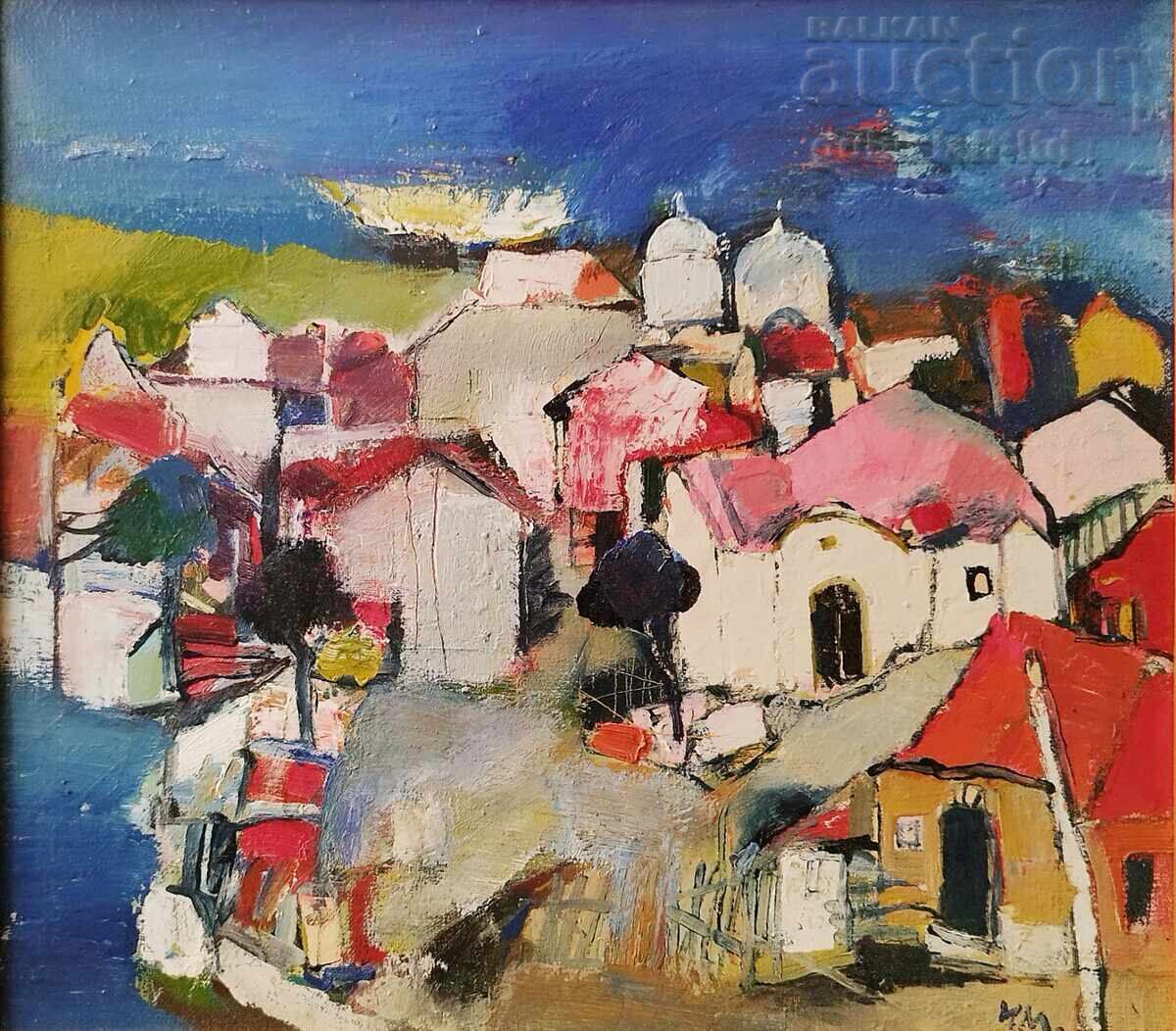 Πίνακας, τοπίο, 2016, ζωγρ. Ηλία Μίλκοφ (1927-2009) με τιμή € 830.00 | 1623.34 BGN