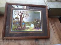 Painting "Autumn in the Village" by Ivo Tsenkovchan 1982 foil