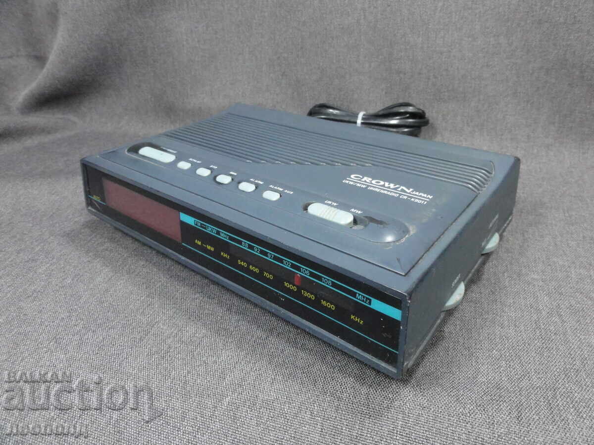 Δημοπρασία BZC STAR RETRO ΕΠΙΤΡΑΠΕΖΙΟ ΡΑΔΙΟΦΩΝΟ ΤΡΑΝΖΙΣΤΟΡ ΜΕ LED ΡΟΛΟΪ CROWN