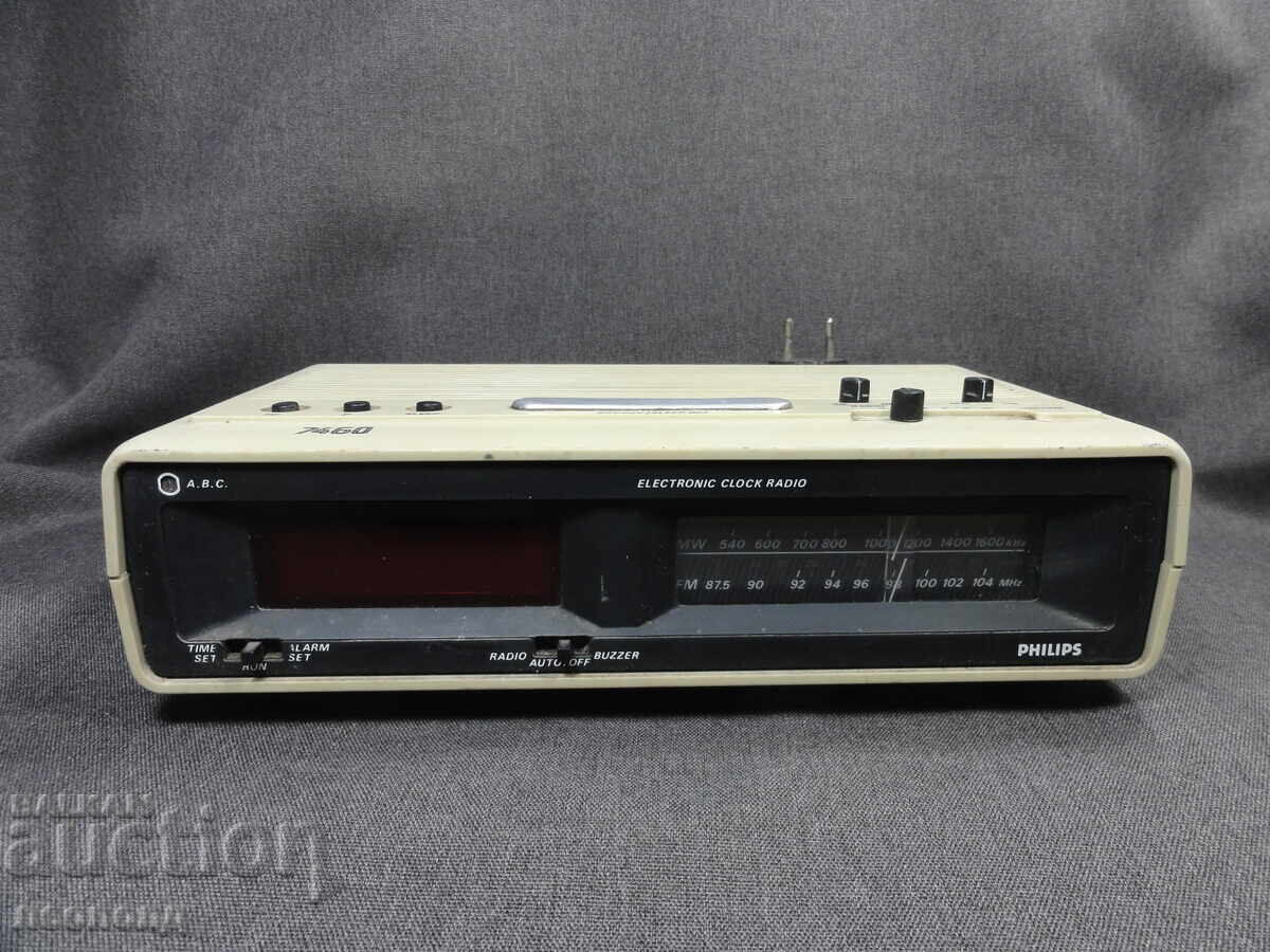 BZC STAR RETRO TABLETOP TRANSISTOR RADIO CLOCK PHILIPS