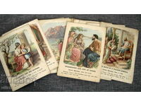 1935 cărți poștale educaționale religioase ilustrate vechi, 30 buc