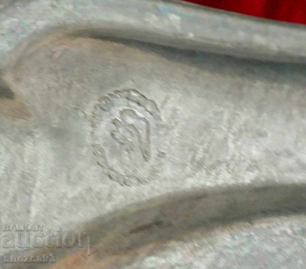 Auction  Pewter plate with King Ludwig of Bavaria