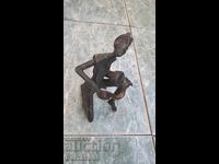 Παλιά μπρούτζινη φιγούρα Αφρικανής