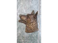 Bronze Figure Panel Dog