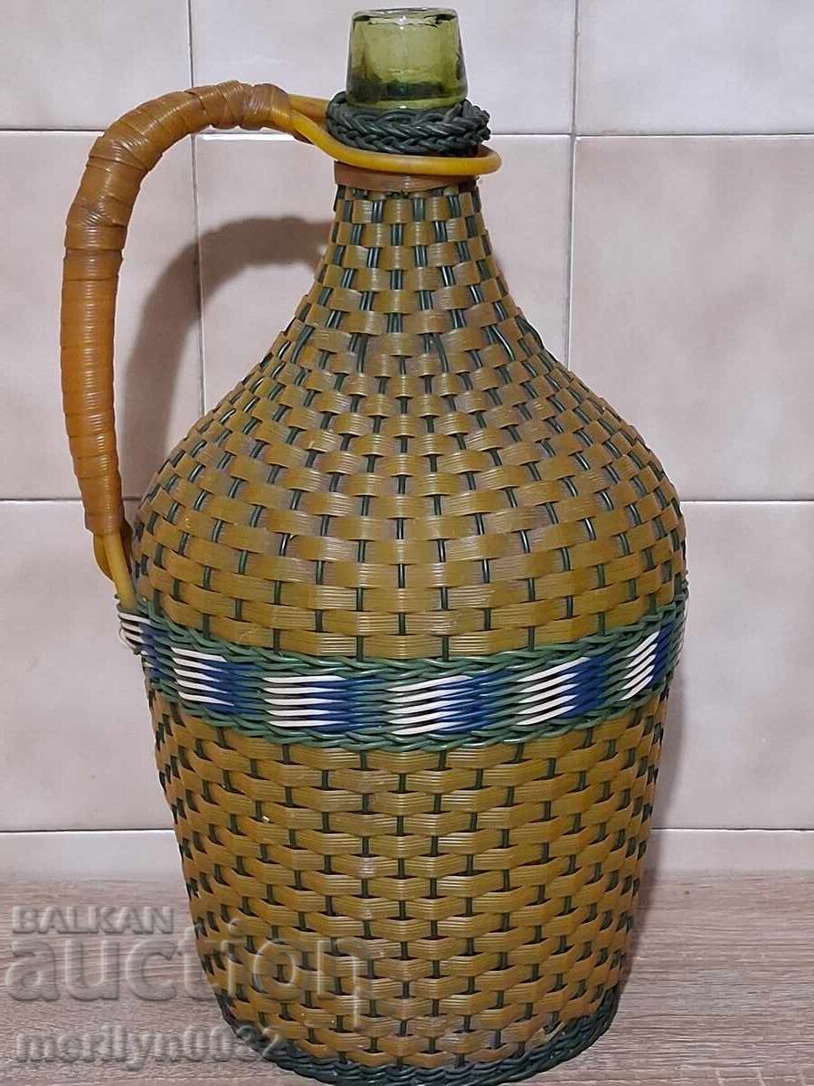 Old woven demijohn, bottle with weave, bottle, glass with price € 38.91 | 76.10 BGN