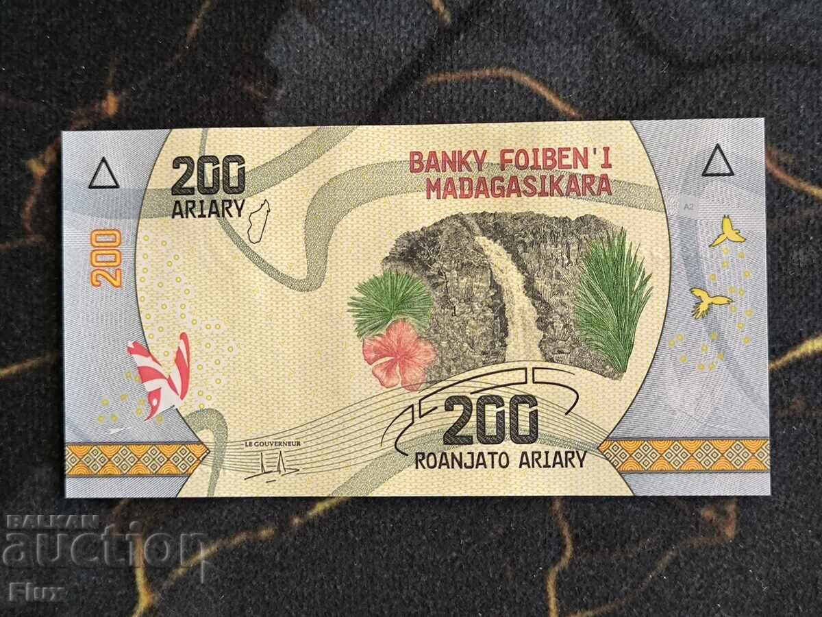 Τραπεζογραμμάτιο - Μαδαγασκάρη - 200 αριαρί UNC | 2017