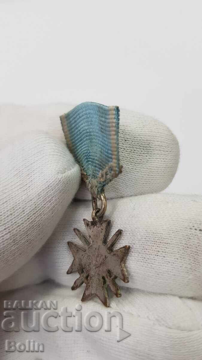 Rare miniature of a soldier's Bravery Cross - 1912-1913 - 7