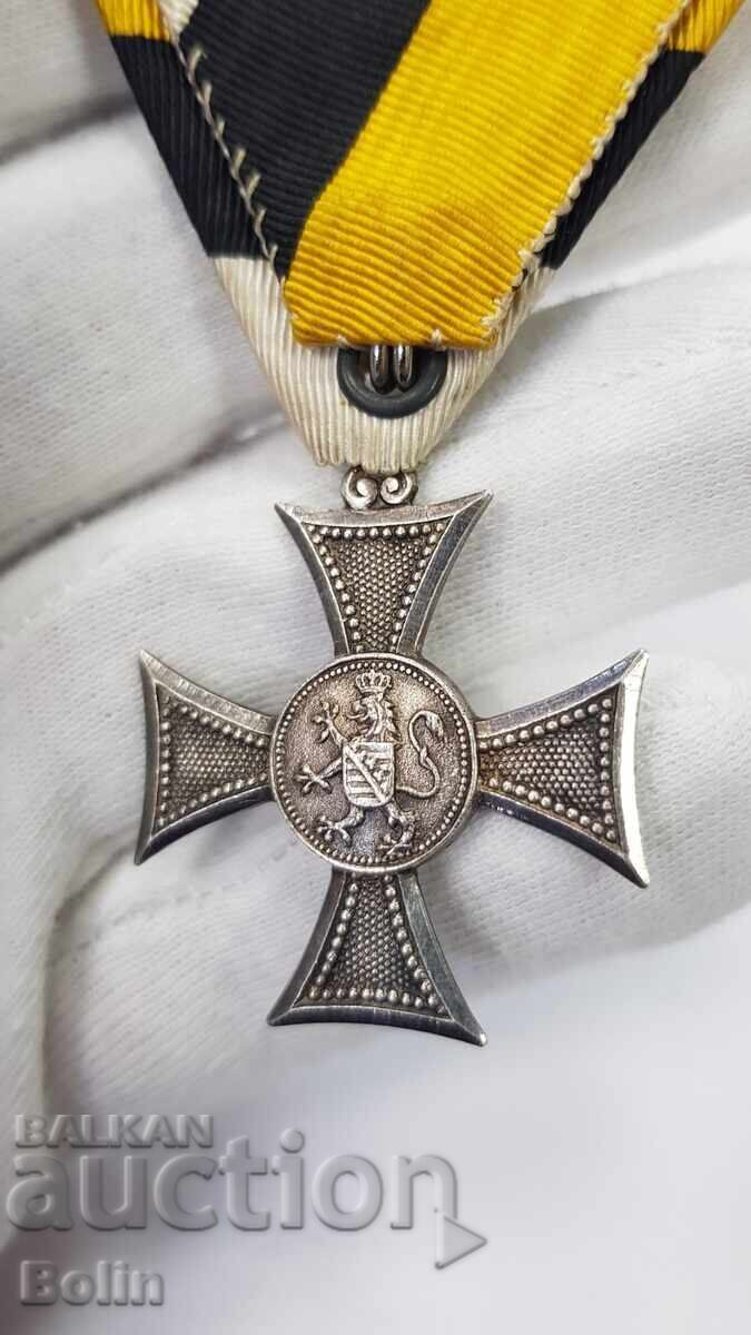 Rară Ordine Princiară de Argint Pentru 10 Ani de Serviciu Exemplar - 5 Rară Ordine Princiară de Argint Pentru 10 Ani de Serviciu Exemplar - 5
