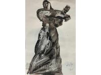Ατανάς Σαρένκοφ - «Πολεμιστής» - μικτή τεχνική - υπογεγραμμένο - 1976