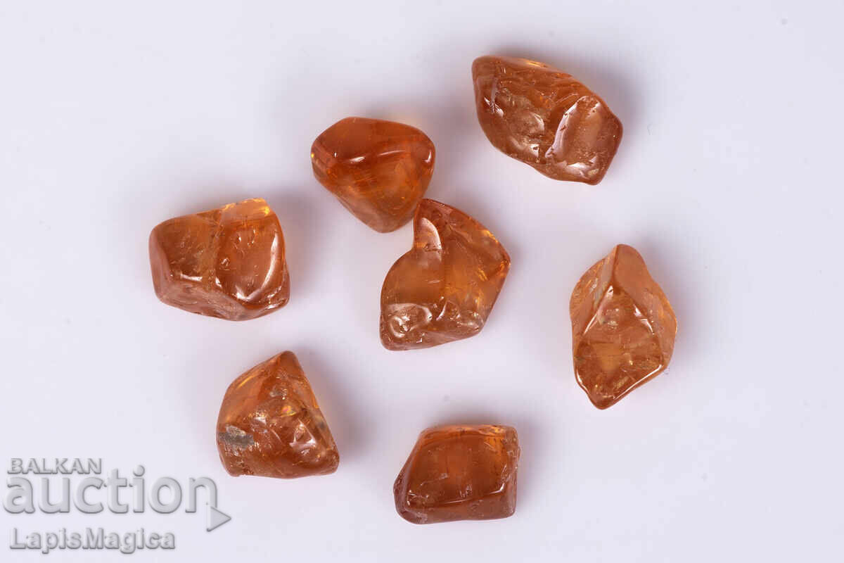 7 pieces Fanta color Spessartine garnet 6.55ct polished
