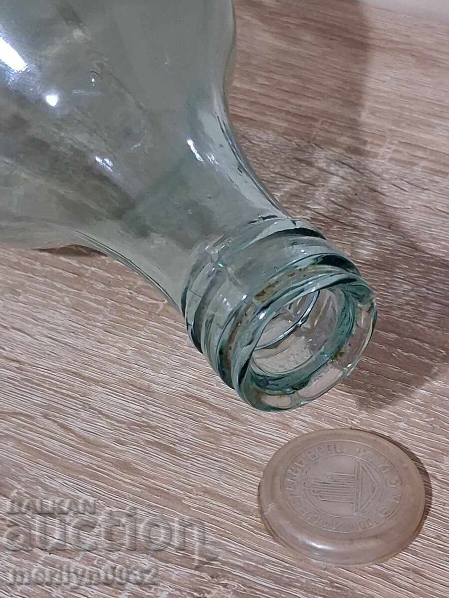 Sticla pentru apa minerala 3 litri sticla anii 1960 cu dop - 6