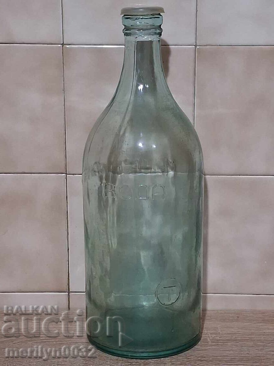 Sticla pentru apa minerala 3 litri sticla anii 1960 cu dop