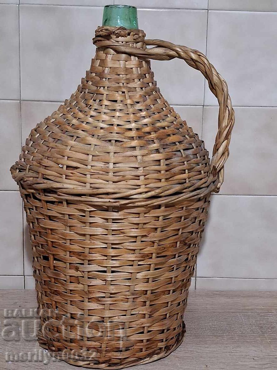 Old woven demijohn, bottle with weave, bottle, glass with price € 38.91 | 76.10 BGN