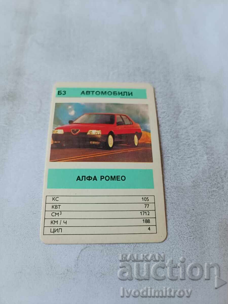 Calendar auto Alfa Romeo 1991