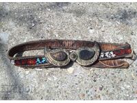 Αναγεννησιακή ασημένια παφτά, δερμάτινη ζώνη και χάντρες / ΜΟΝΑΔΙΚΟ!