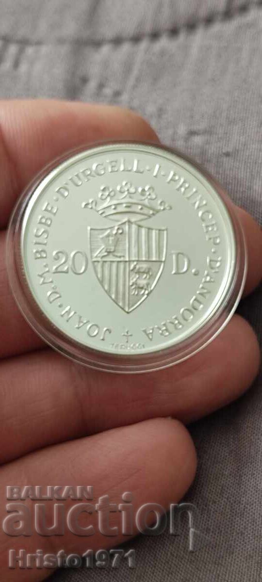 20 dinari 1984 Andorra cu preț € 42.00 | 82.15 BGN