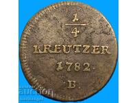 1/4 Kreuzer 1782 Austria B - Kremnitz Joseph II - rare