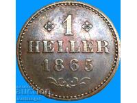Frankfurt 1865 1 Heller Germania