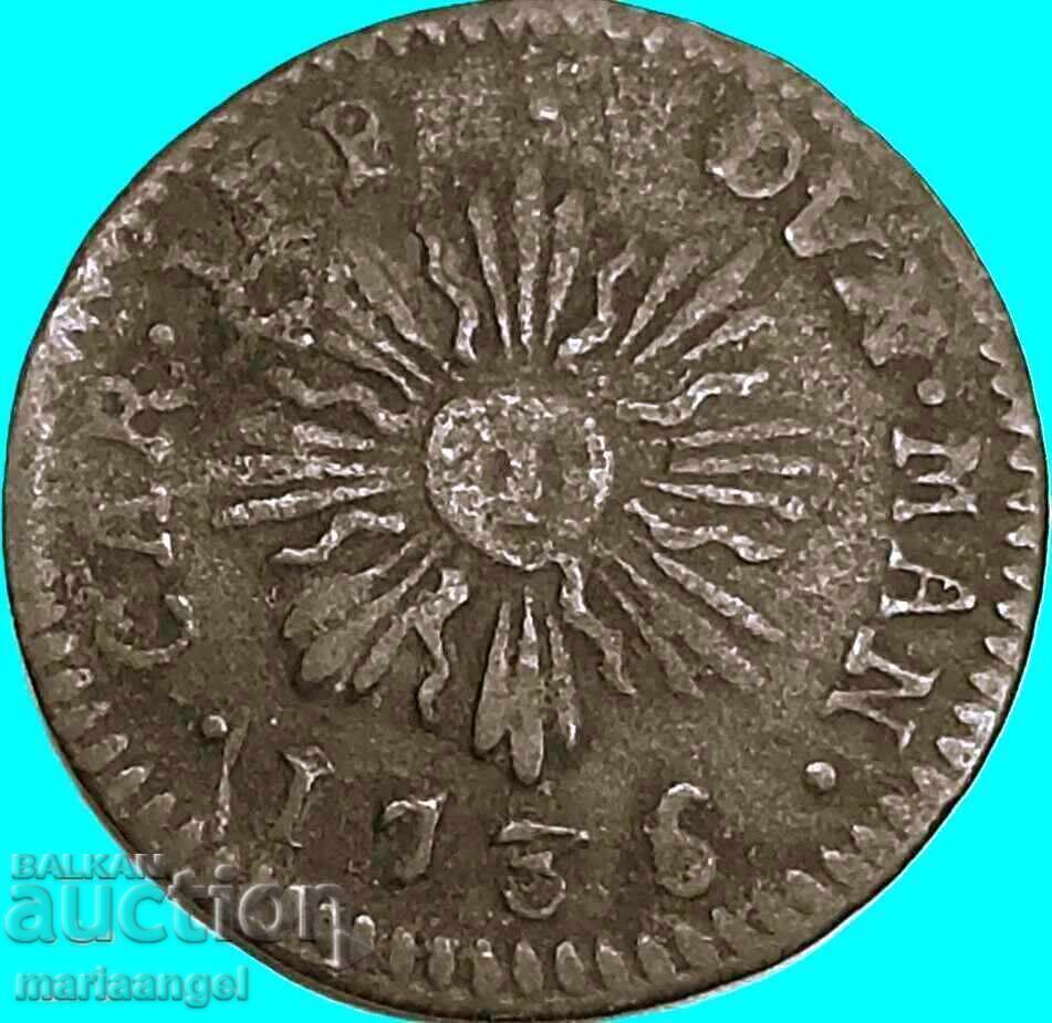 1 σόλδο 1736 Ιταλία Μάντουα