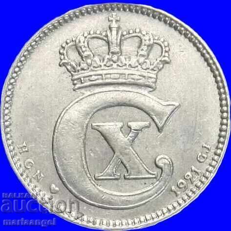 Auction  Denmark 25 Øre 1919 Silver