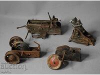 Lot jucărie veche germană mecanism pentru mașină metalică - tanc