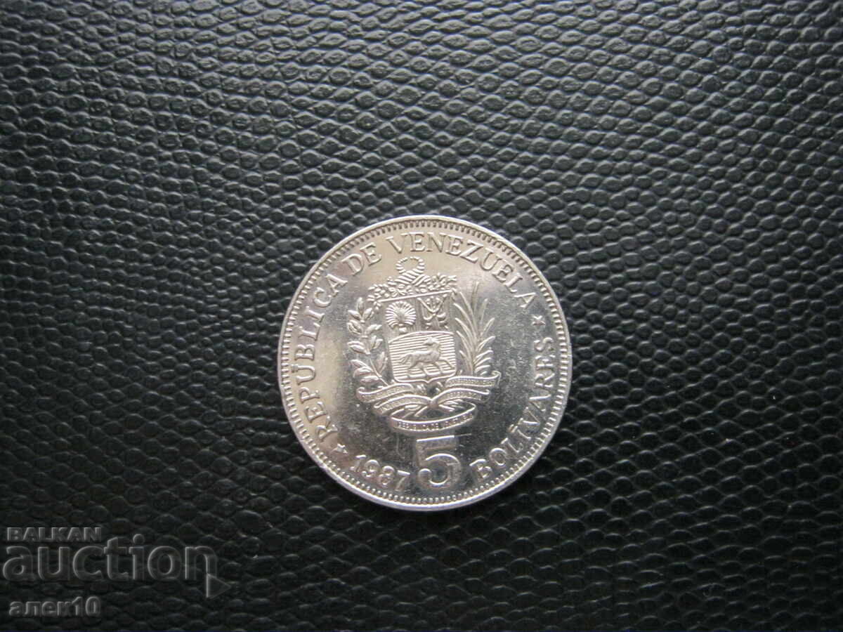 Venezuela 5 bolivari 1987 k