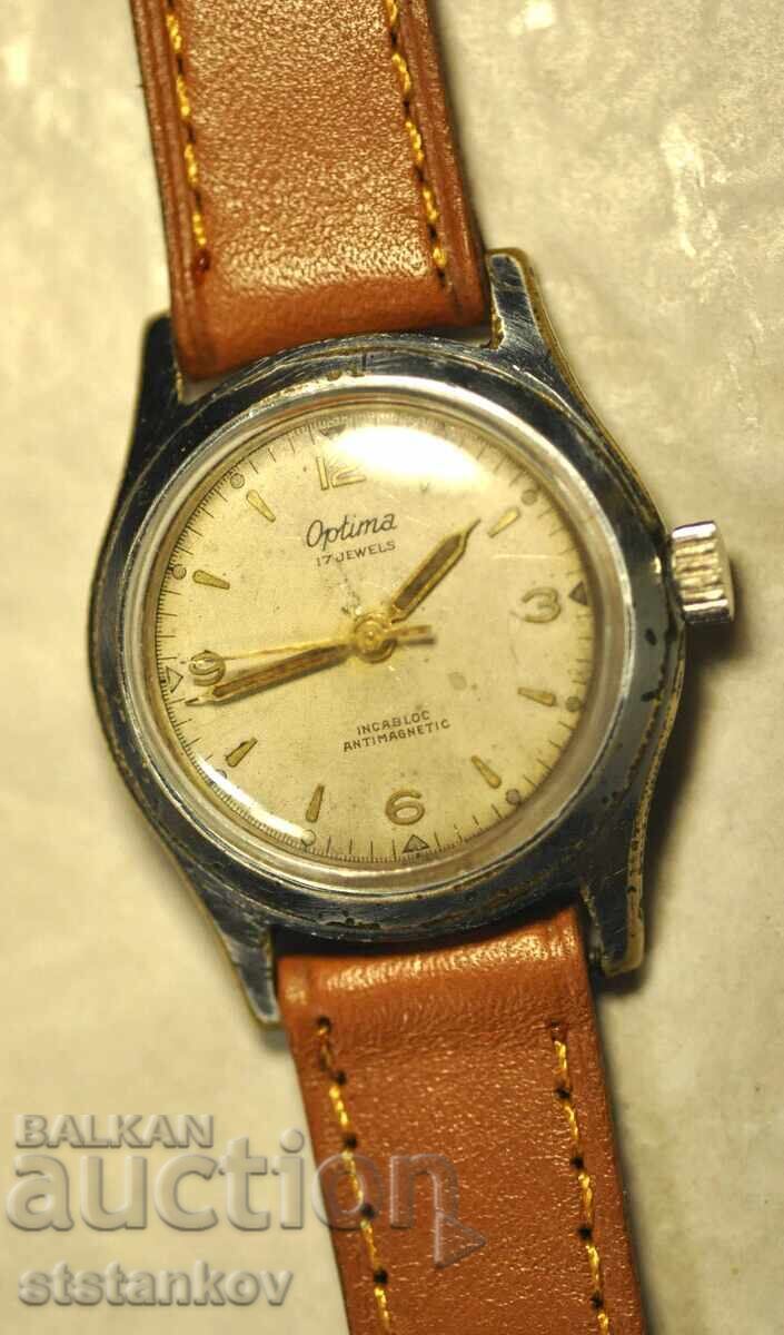 Ελβετικό ρολόι "Optima" ~17J cal.Eta 1080, περίπου 1955 - 7